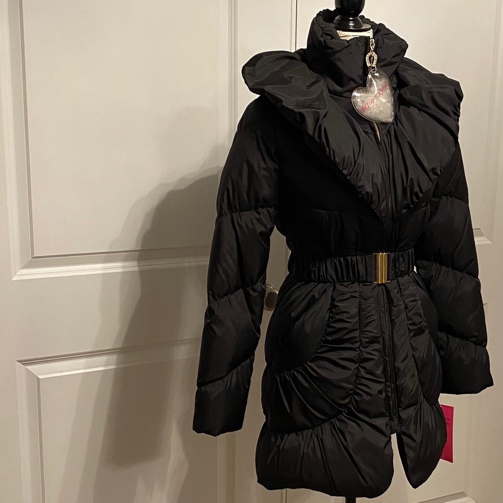✨FLASH SALE!!!✨❤️BETSEY JOHNSON✨NWT✨CHIC BUBBLE BELTED COAT - Picture 3 of 10